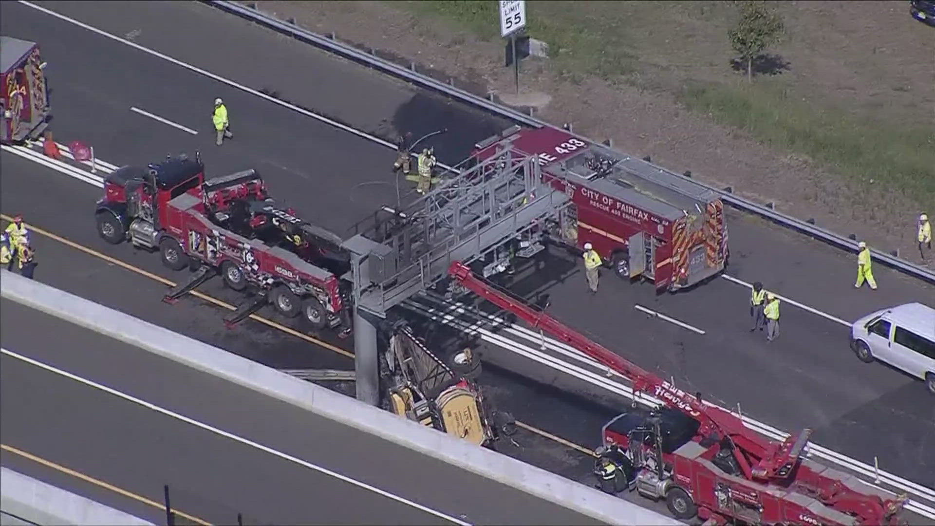 Lanes Back Open After Deadly Crash On I-66 In Fairfax County for Fatal Car Accident On Route 66 Virginia Map