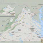 Large Detailed Map Of Virginia State With National Parks, Highways Pertaining To National Parks In Virginia Map