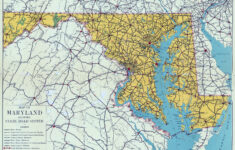 Large Detailed Road Sysytem Map Of Maryland State – 1937 | Vidiani pertaining to Road Map of Maryland and Virginia