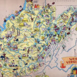 Large Tourist Illustrated Map Of West Virginia. West Virginia With Regard To West Virginia Tourist Attractions Map