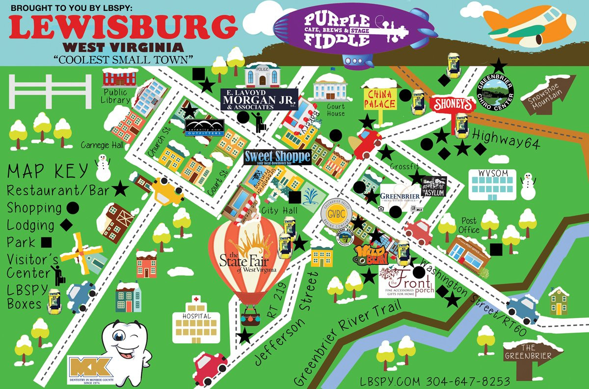 Lewisburg Town Map – Hashtag West Virginia Art &amp;amp; Entertainment pertaining to Map Of Lewisburg West Virginia