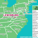 Lewisburg, Wv Usa Driving Distance Map – Hashtag West Virginia Art With Map Of Lewisburg West Virginia