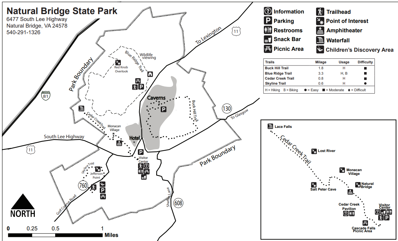 Lexington, Virginia | Blue Ridge Trail within Map Of Natural Bridge Virginia