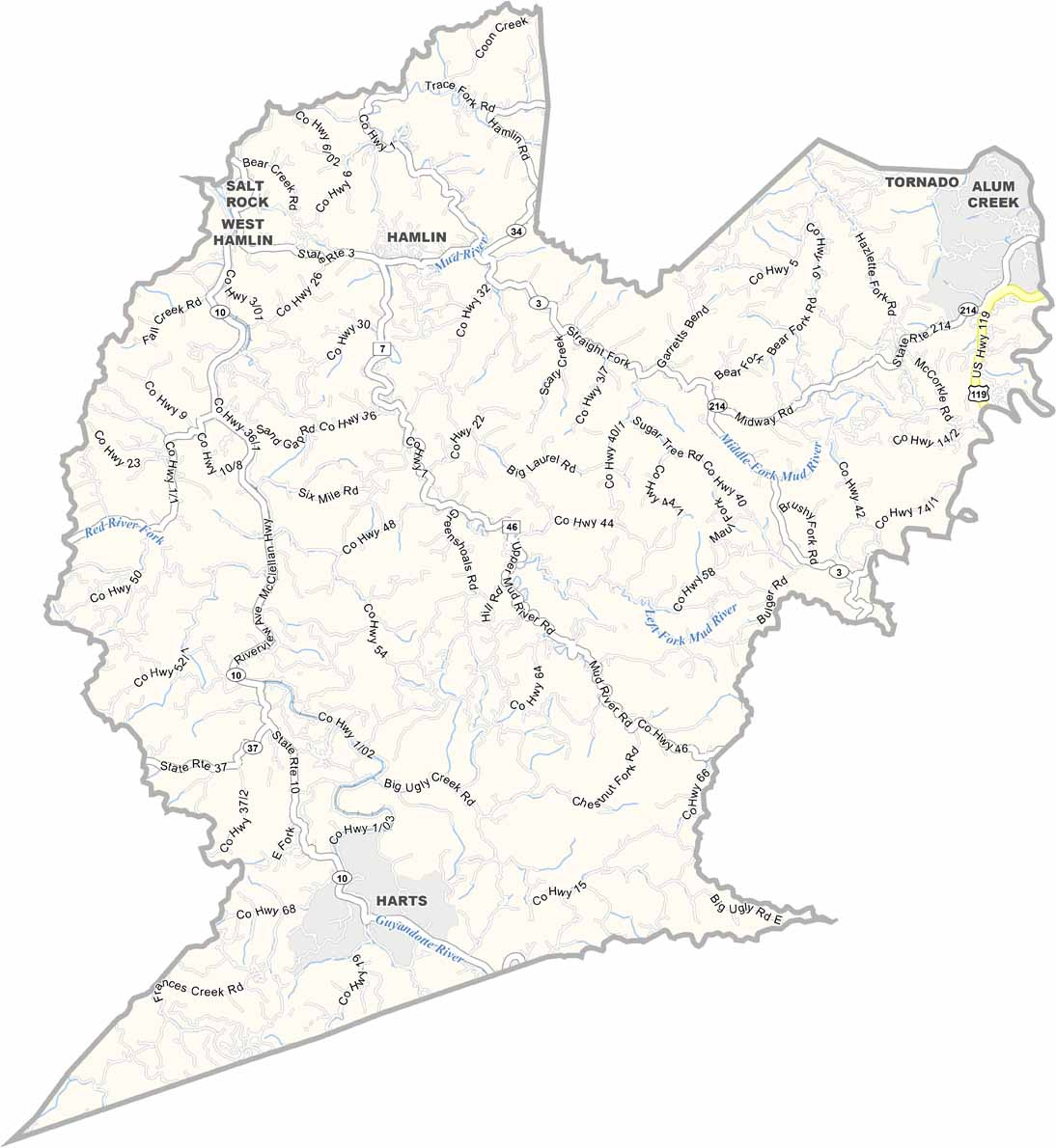 Lincoln County Map, West Virginia - Us County Maps with regard to Lincoln County West Virginia Map