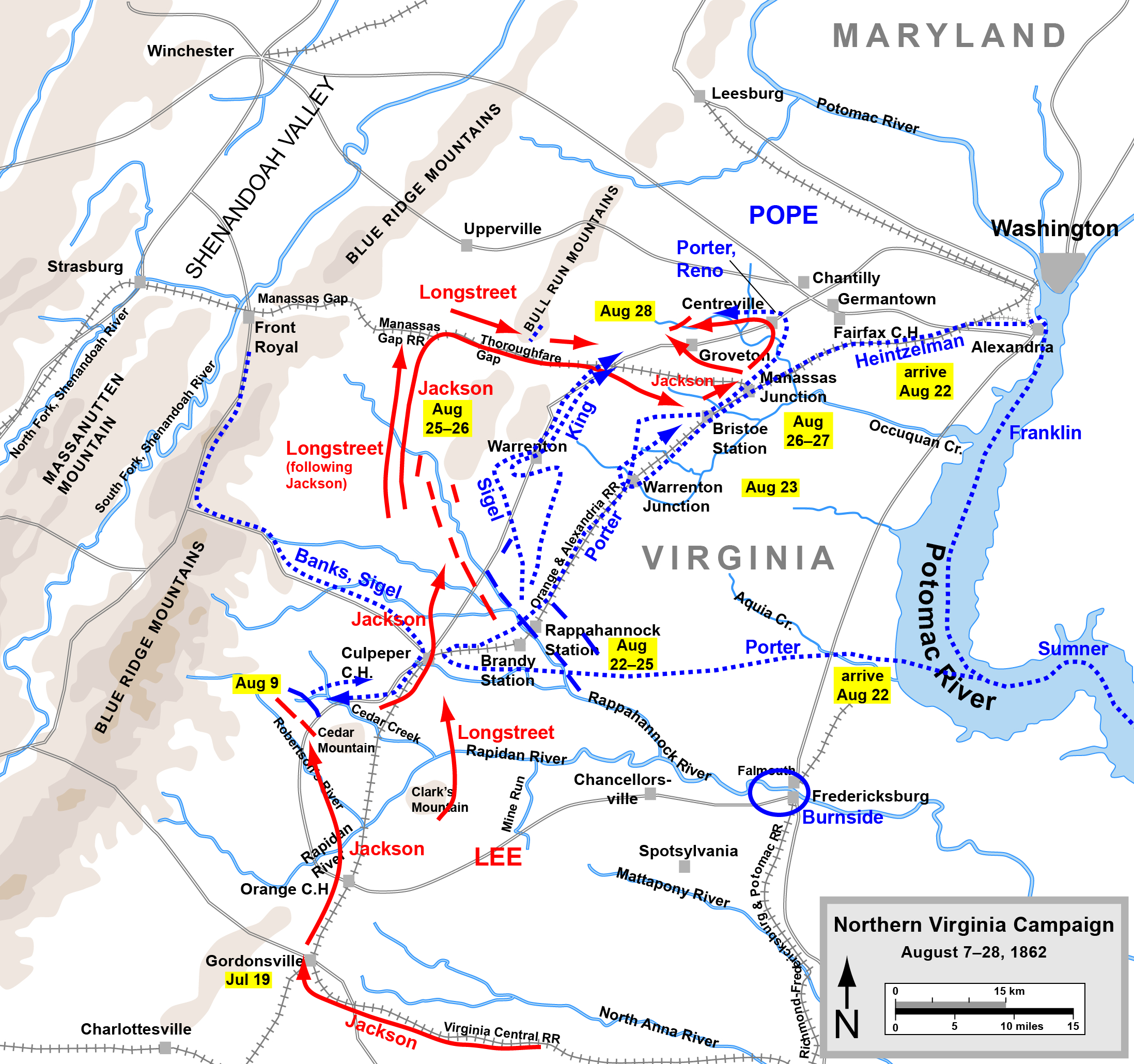 List Of American Civil War Battles In Northern Virginia - Wikipedia with regard to Civil War Map Northern Virginia