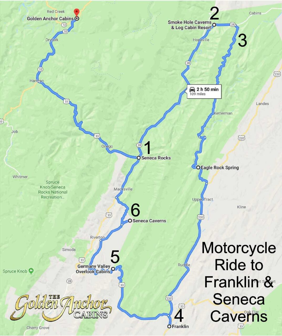 List Of Motorcycle Rides And Scenic Drives In West Virginia with West Virginia Motorcycle Rides Map