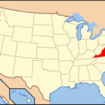 List Of Virginia State Symbols   Wikipedia Intended For Show Virginia On Us Map