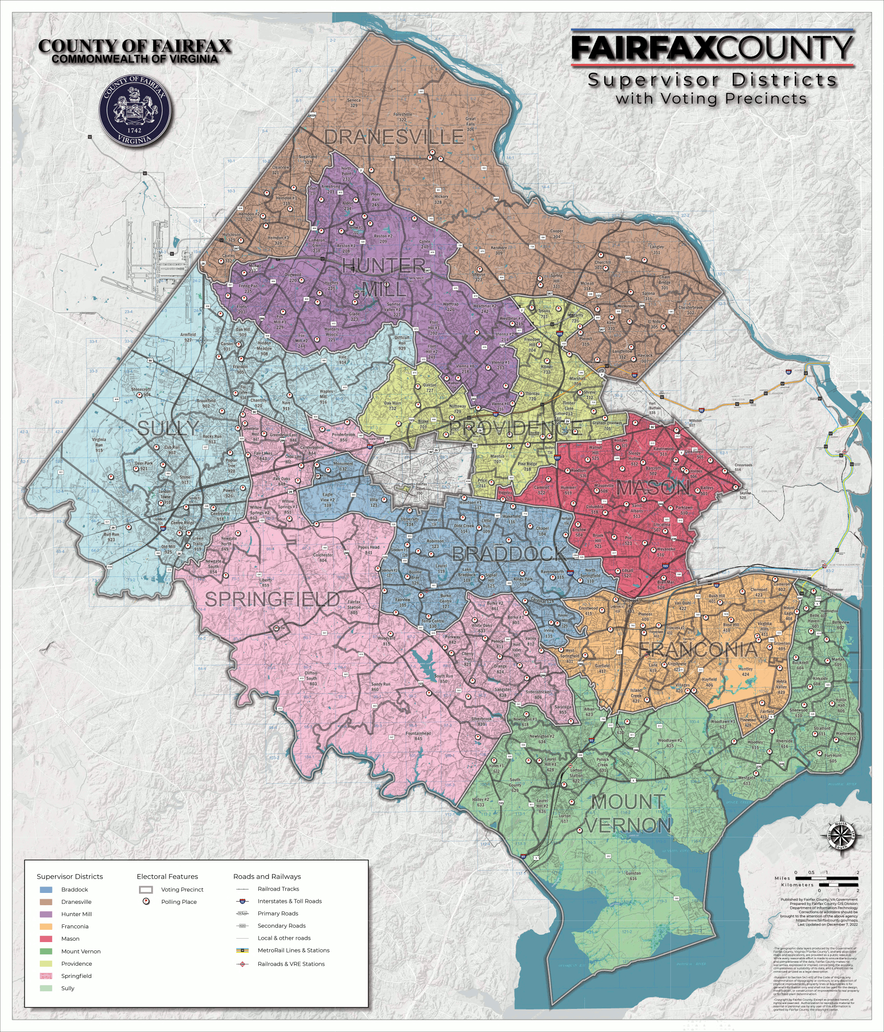 Magisterial Districts - Fairfax County Republican Committee within Fairfax County Virginia Zip Code Map