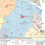 Map 1.5, Hospital Service Areas Assigned To The Newport News And With Map Of Hospitals In Virginia
