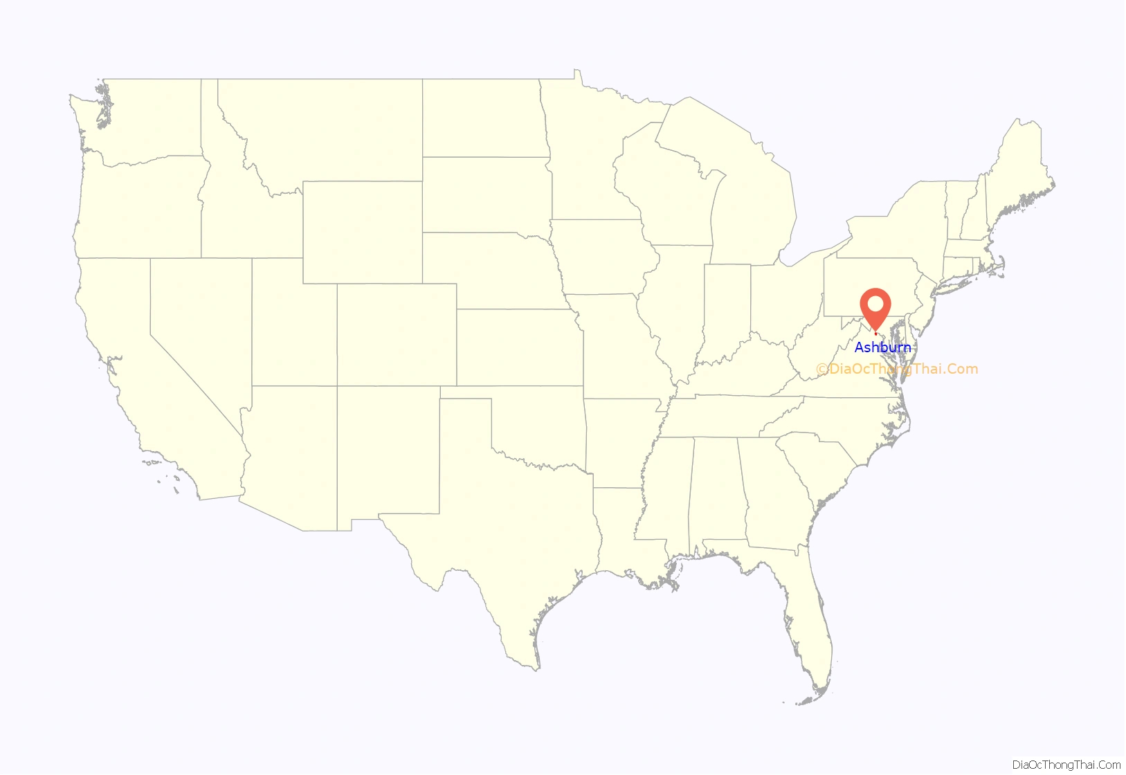 Map Of Ashburn Cdp, Virginia - Thong Thai Real inside Ashburn Virginia On A Map