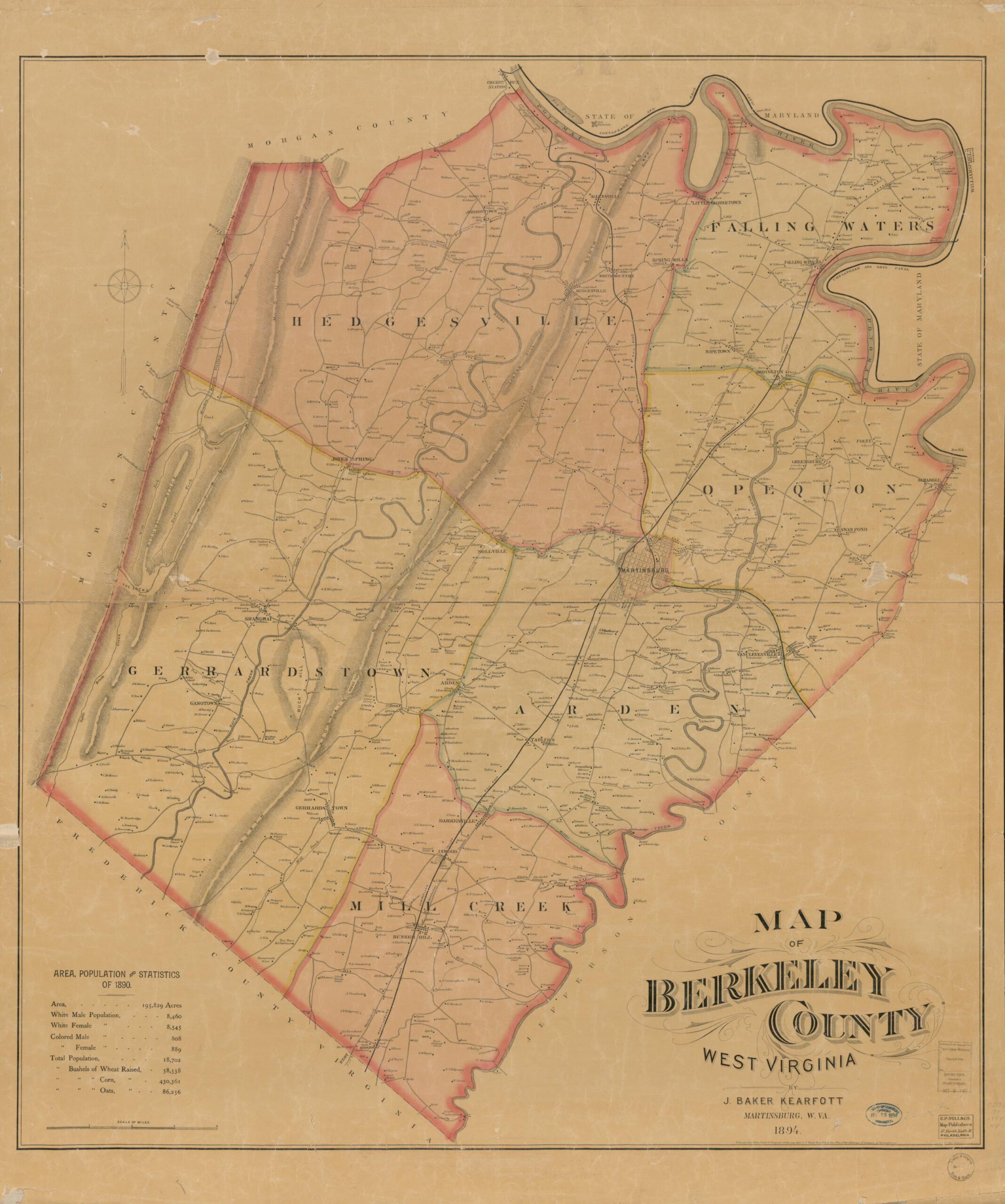 Map Of Berkeley County, West Virginia | Library Of Congress with Map of Berkeley Springs West Virginia