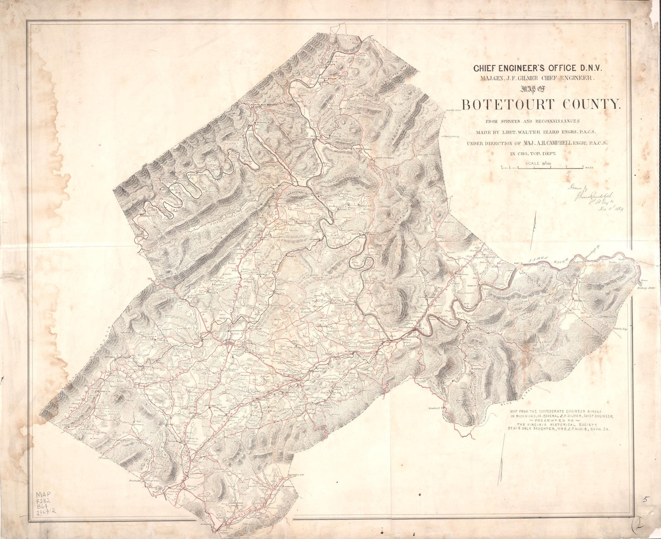 Map Of Botetourt County. | Library Of Congress pertaining to Map of Botetourt County Virginia