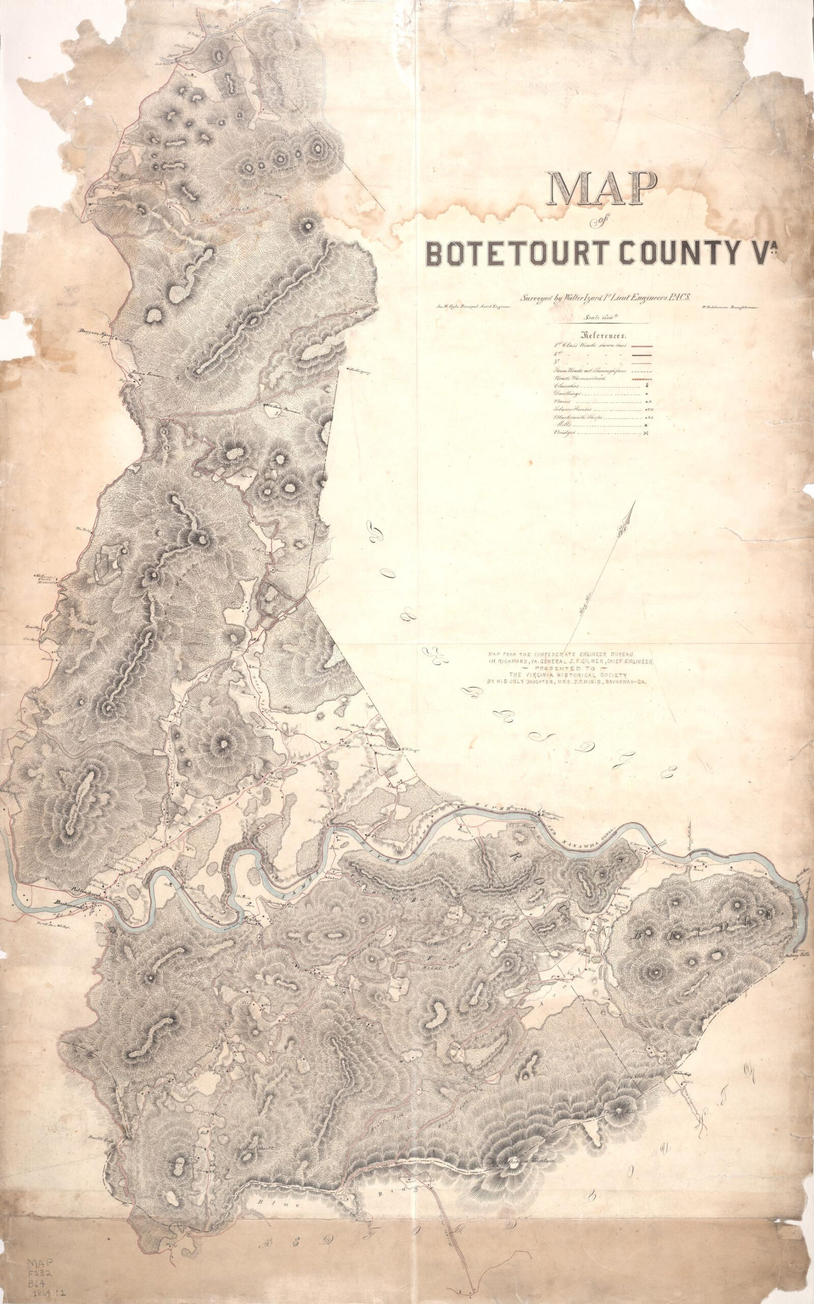 Map Of Botetourt County, Va. | Library Of Congress within Map of Botetourt County Virginia