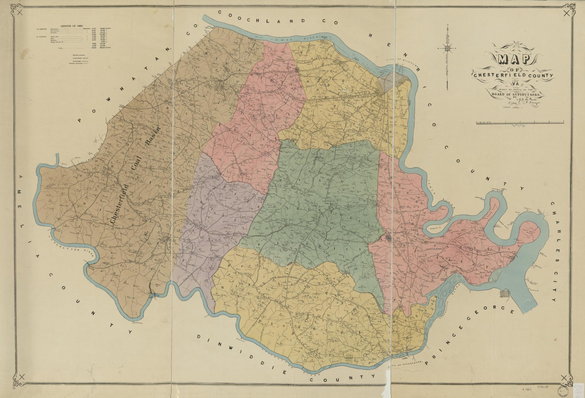 Map Of Chesterfield County, Va. | Library Of Congress intended for Map Of Chesterfield County Virginia