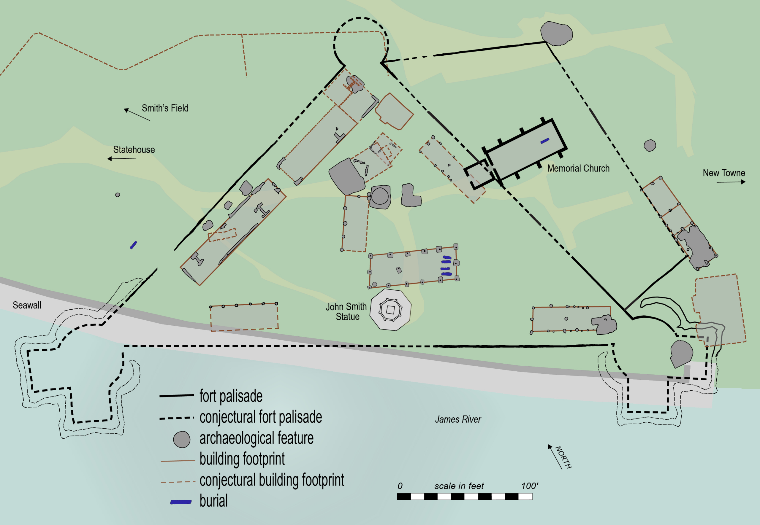 Map Of Discoveries | Historic Jamestowne regarding Map Of Jamestown Virginia In 1607