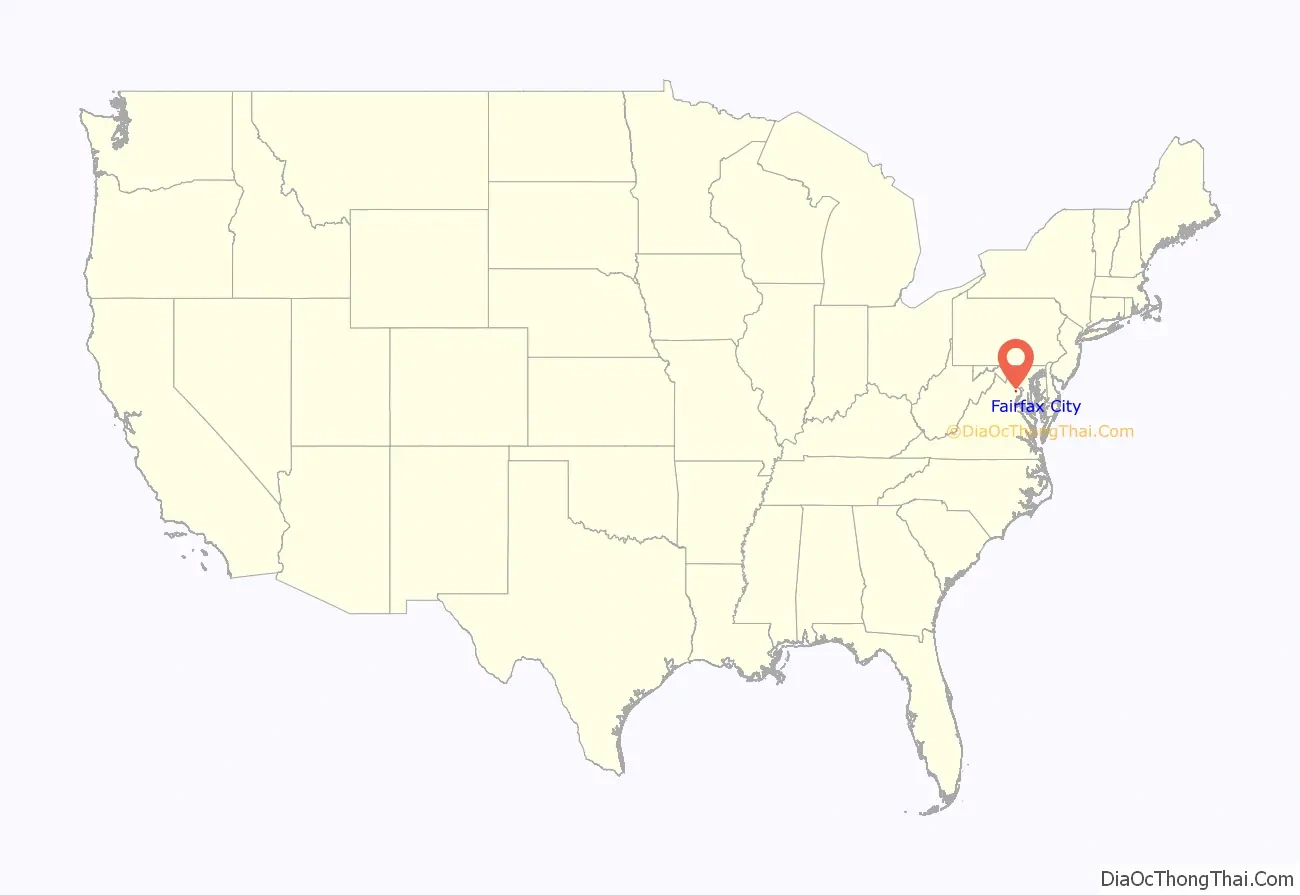 Map Of Fairfax City, Virginia - Thong Thai Real with regard to Fairfax Virginia On A Map