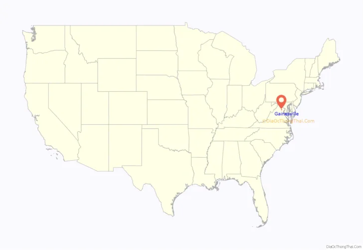 Gainesville Virginia on a Map