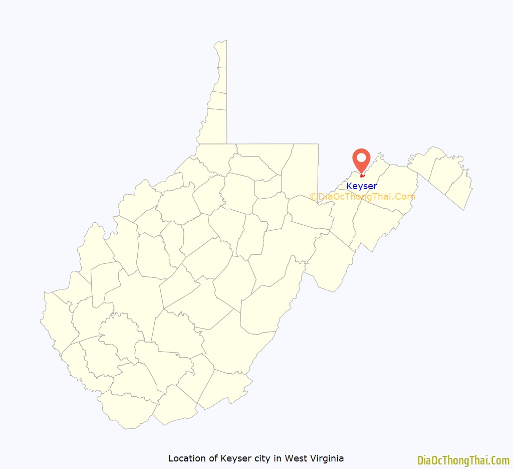 Map Of Keyser City - Thong Thai Real in Map of Keyser West Virginia