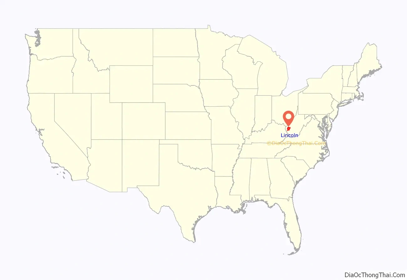 Map Of Lincoln County, West Virginia - Thong Thai Real for Lincoln County West Virginia Map