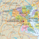 Map Of Maryland   Maryland Map With Cities, Counties And Roads Within Road Map Of Maryland And Virginia