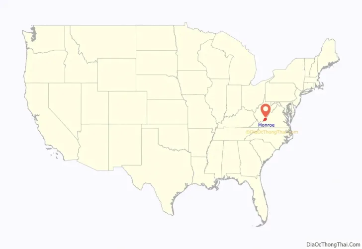 Monroe County West Virginia Map