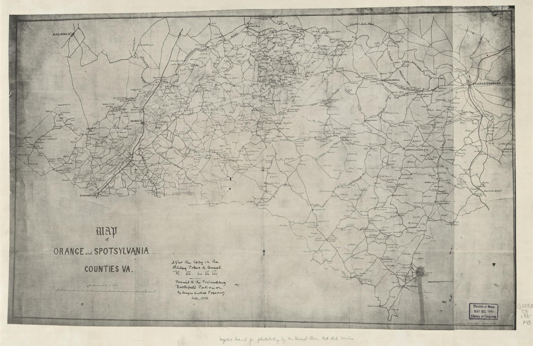 Map Of Orange And Spotsylvania Counties, Va. | Library Of Congress with Spotsylvania County Virginia Gis Maps