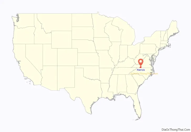 Map of Patrick County Virginia