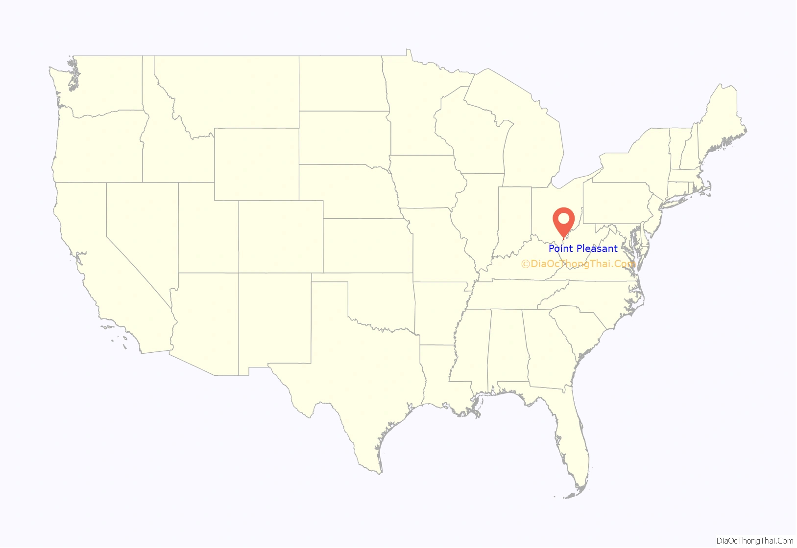 Map Of Point Pleasant City, West Virginia - Thong Thai Real with regard to Point Pleasant West Virginia Map