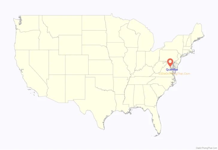 Quantico Virginia on a Map