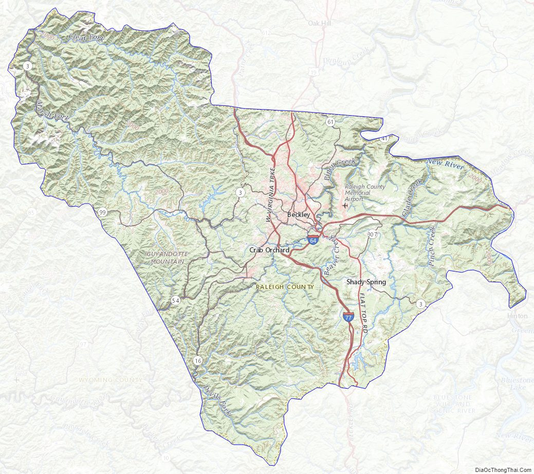 Map Of Raleigh County, West Virginia - Thong Thai Real intended for Map Of Raleigh County West Virginia