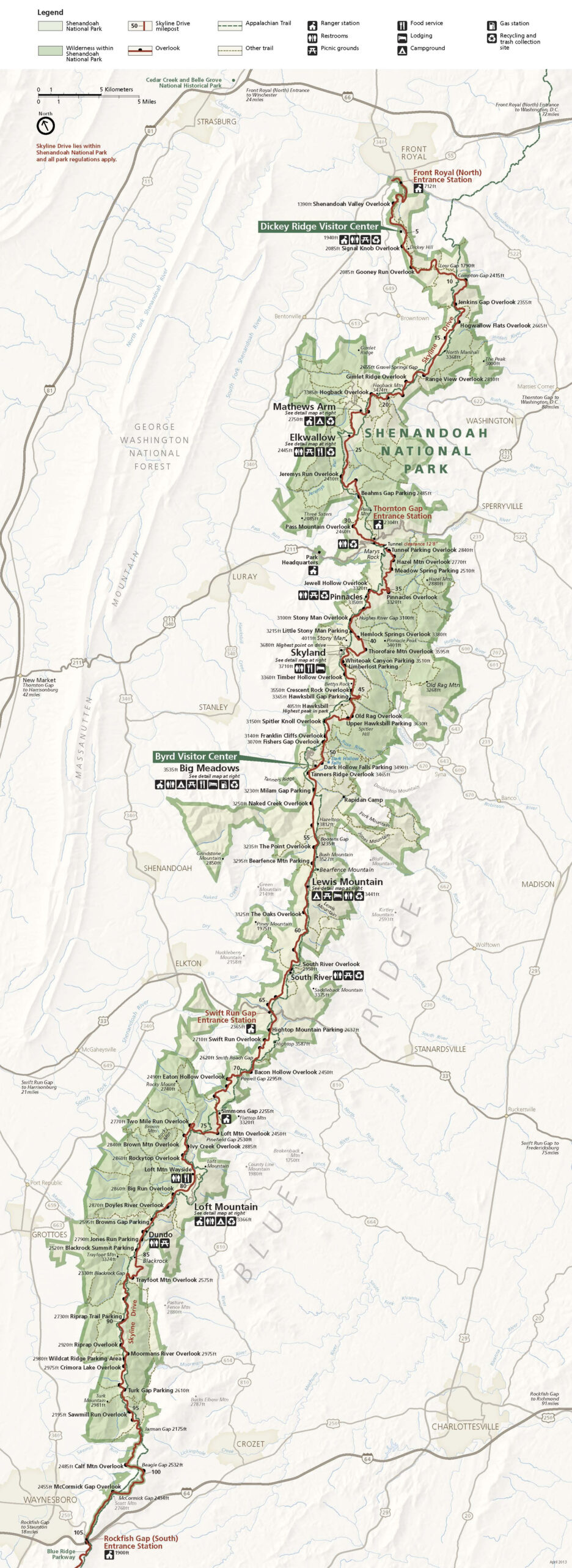 Map Of Shenandoah National Park | U.s. Geological Survey intended for Map Of Shenandoah Valley Virginia