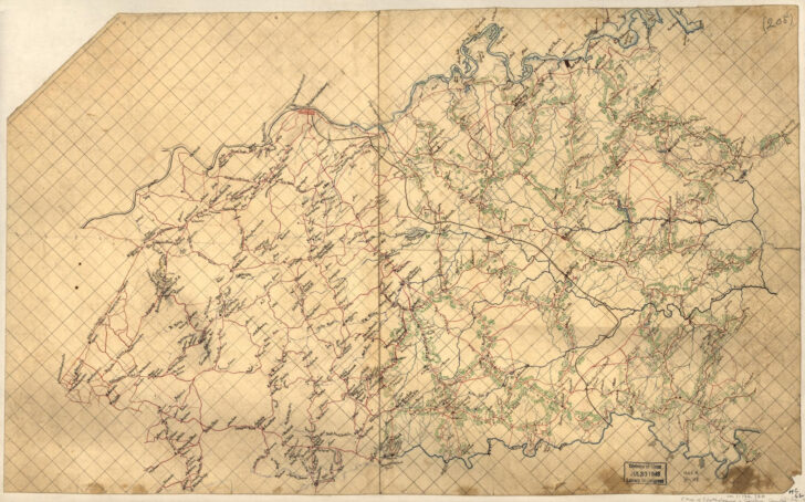 Map of Caroline County Virginia