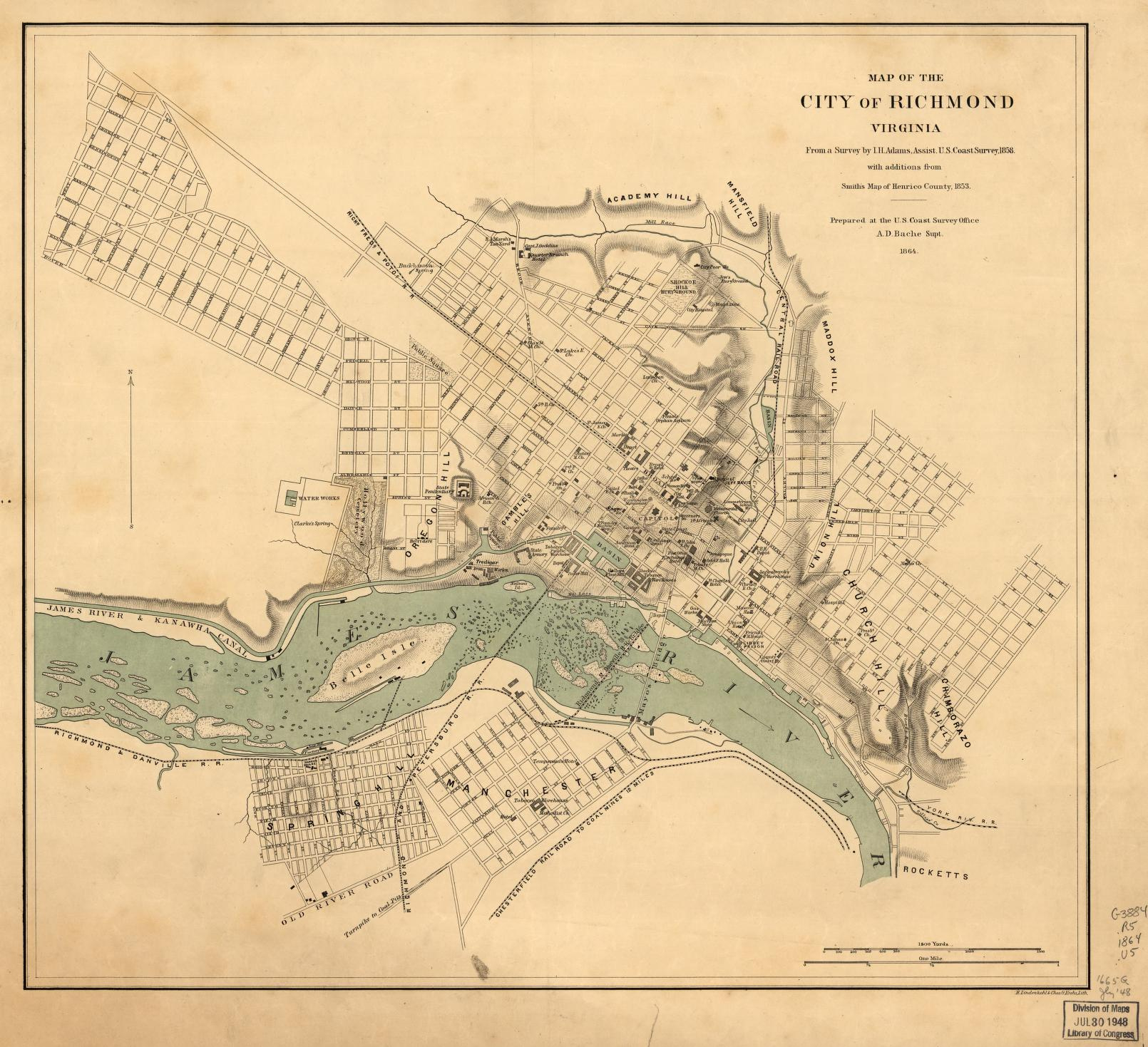 Map Of The City Of Richmond, Virginia - Copy 1 | Library Of Congress pertaining to Street Map Of Richmond Virginia