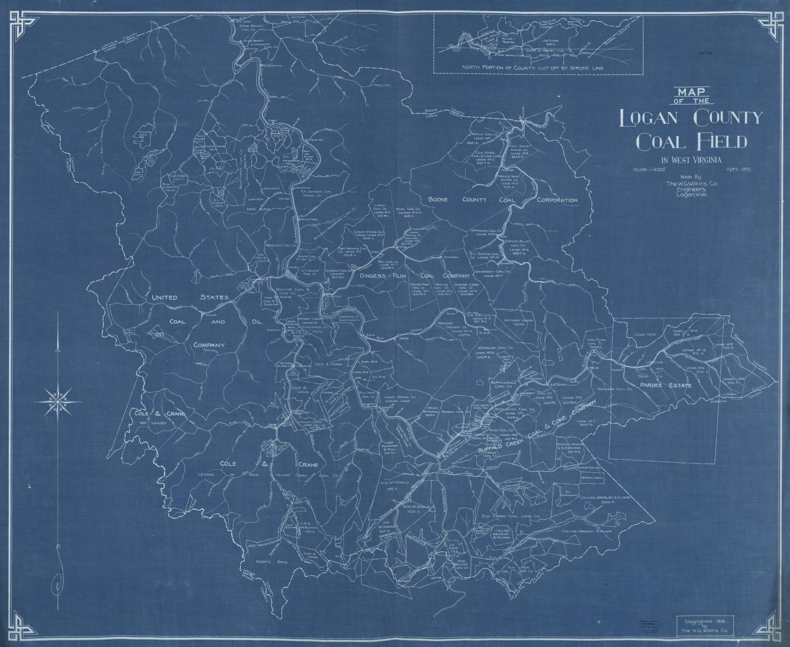 Map Of The Logan County Coal Field In West Virginia | Library Of throughout Map of Logan County West Virginia