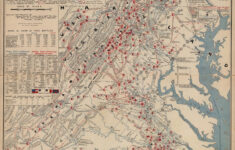 Map Of The Main Battlefields, Routes, Camps And Head Qrs., In The regarding Civil War Map of Virginia