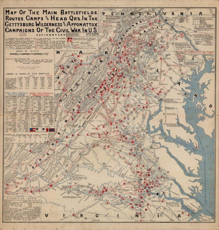 Virginia Civil War Battlefields Map