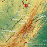 Map Of The State Of West Virginia, Usa   Nations Online Project With Regard To Mountains Of West Virginia Map