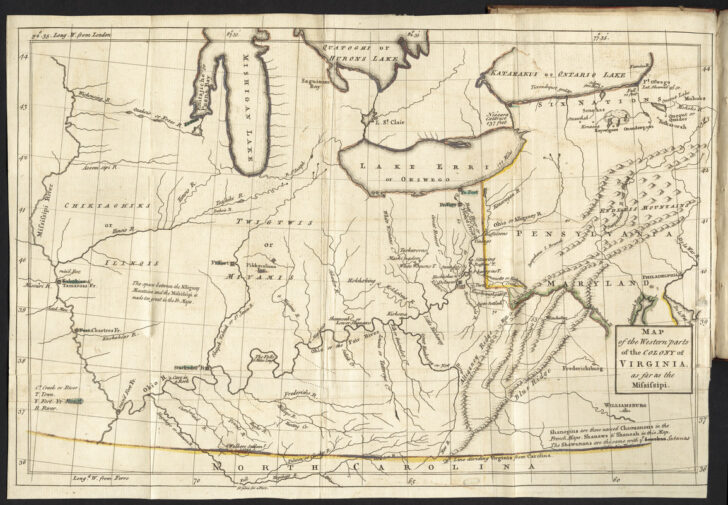 Map of Virginia As a Colony
