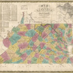 Map Of Virginia And Maryland, Constructed From The Latest In County Map Of Virginia And Maryland