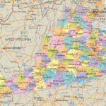 Map Of Virginia   Detailed Virginia Map With Cities, Counties And With County Map Of Virginia With Roads