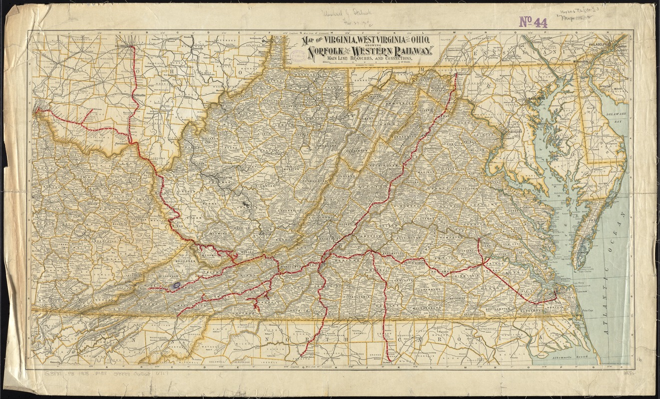 Map Of Virginia, West Virginia And Ohio - Norman B. Leventhal Map regarding Map of West Virginia and Ohio
