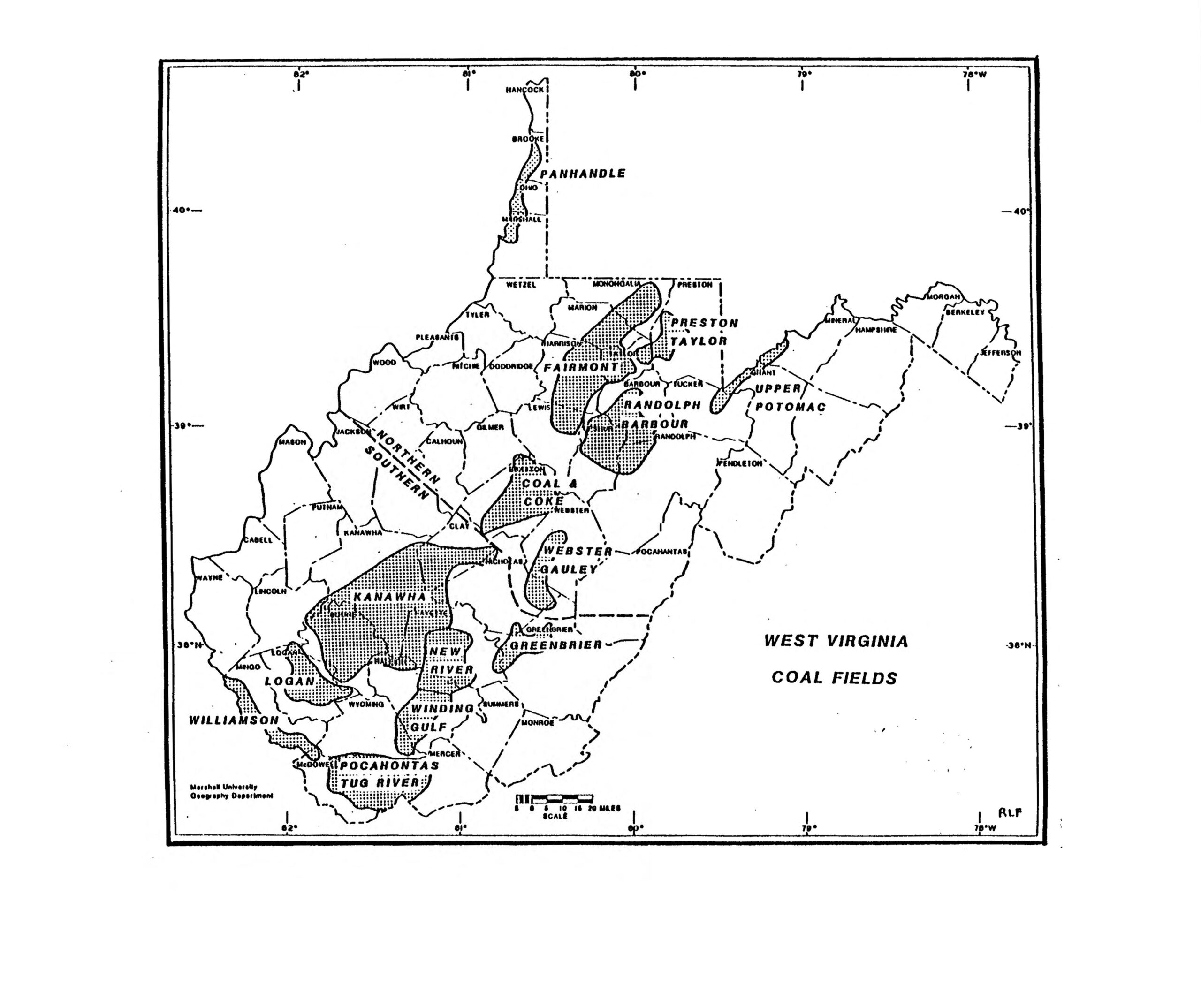 Map Showing The Fourteen Coalfields Of West Virginia | Library Of pertaining to West Virginia Coal Mines Map