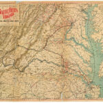 Map Showing The Location Of Battle Fields Of Virginia | Library Of For Map Of Virginia Civil War Battles