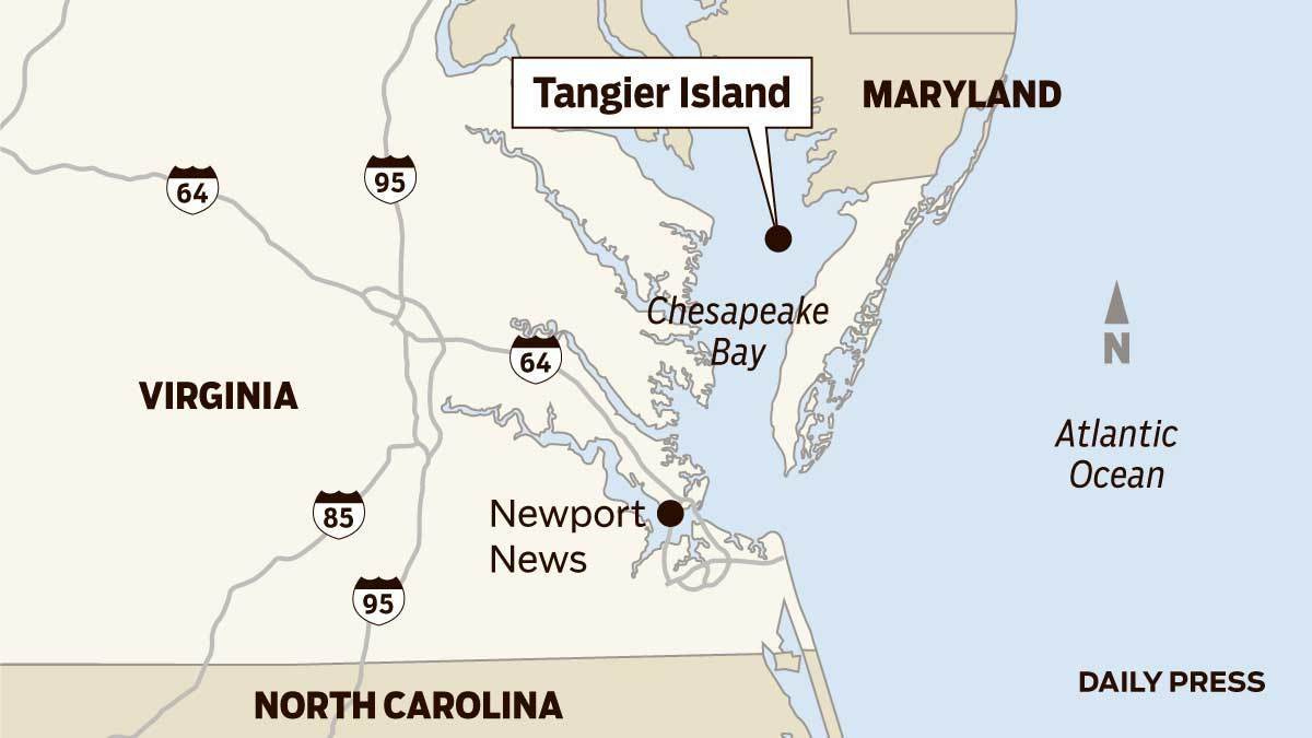 Map: Tangier Island In Virginia – Daily Press intended for Map Of Tangier Island Virginia