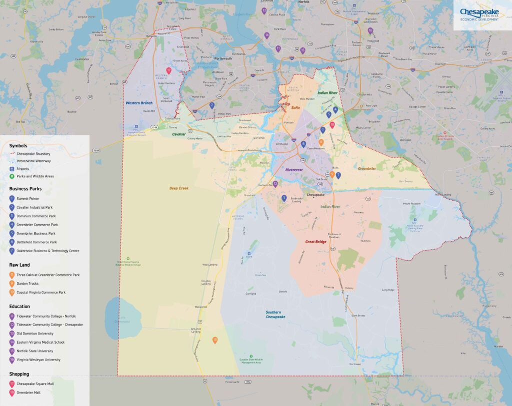 Maps | Chesapeake Economic Development | Chesapeake, Virginia regarding Chesapeake Virginia Zip Code Map