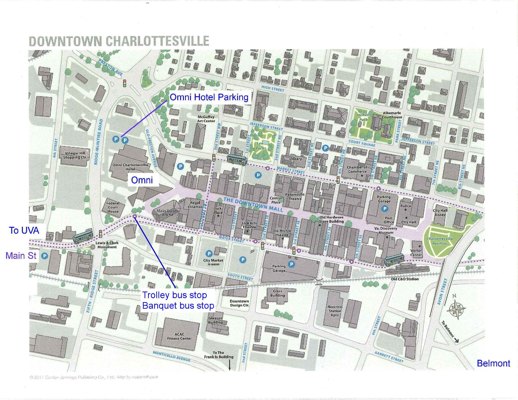 Maps in University of Virginia Charlottesville Map
