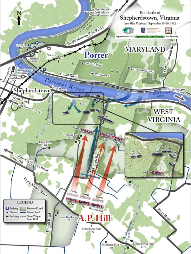 Maps Of The Battle Of Shepherdstown | Shepherdstown Battlefield regarding Map Of Shepherdstown West Virginia