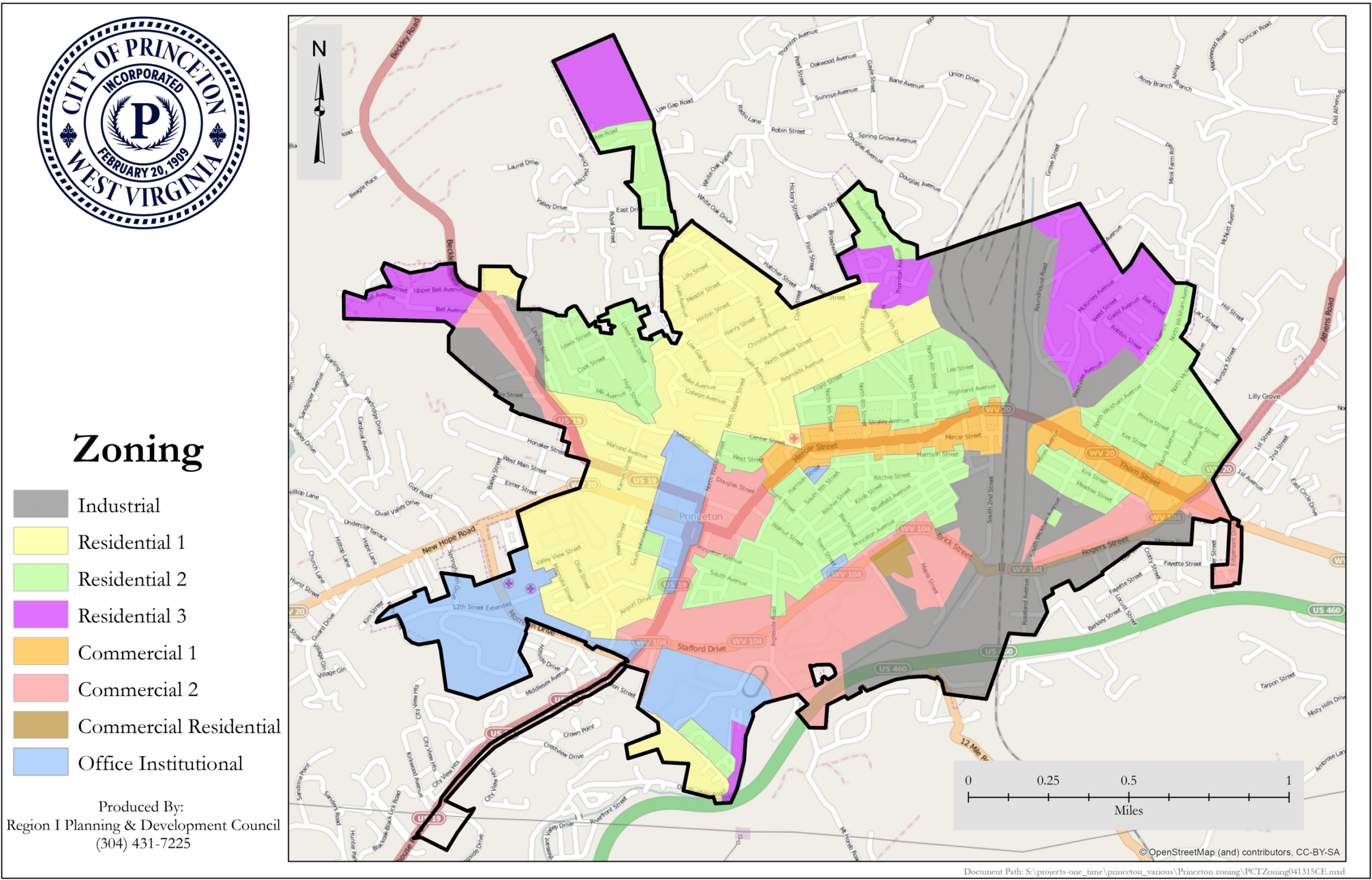 Maps &amp;amp; Zoning - The City Of Princeton regarding Map Of Princeton West Virginia
