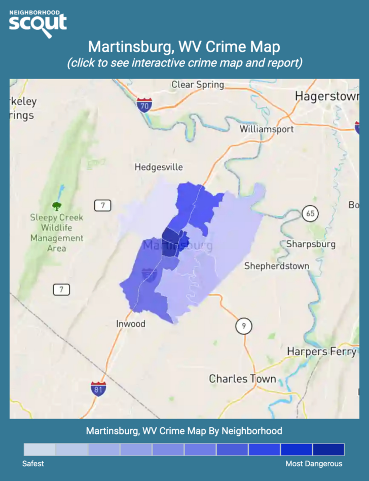 Map of Martinsburg West Virginia