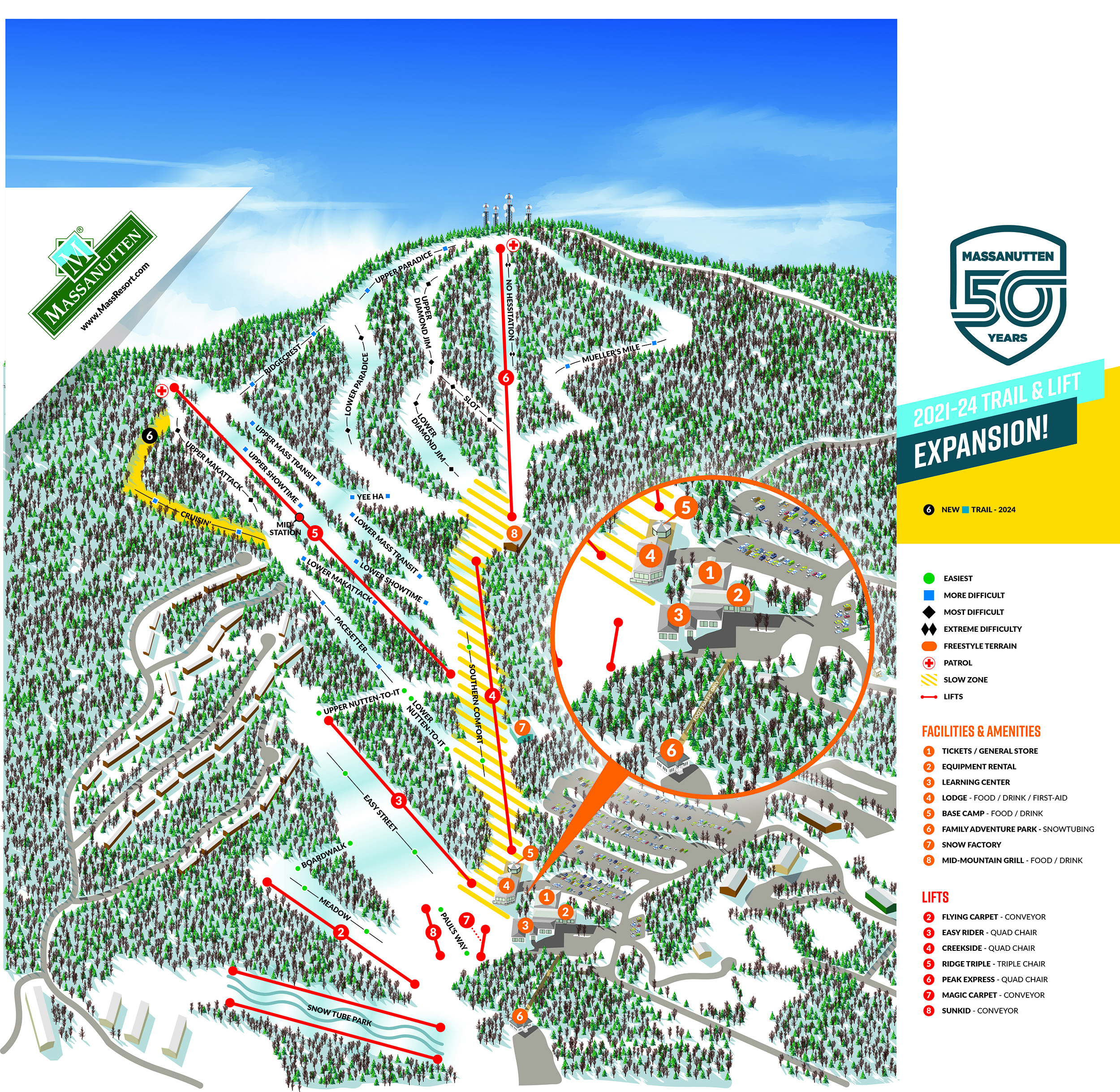 Massanutten Resort | Indy Pass in West Virginia Ski Resorts Map